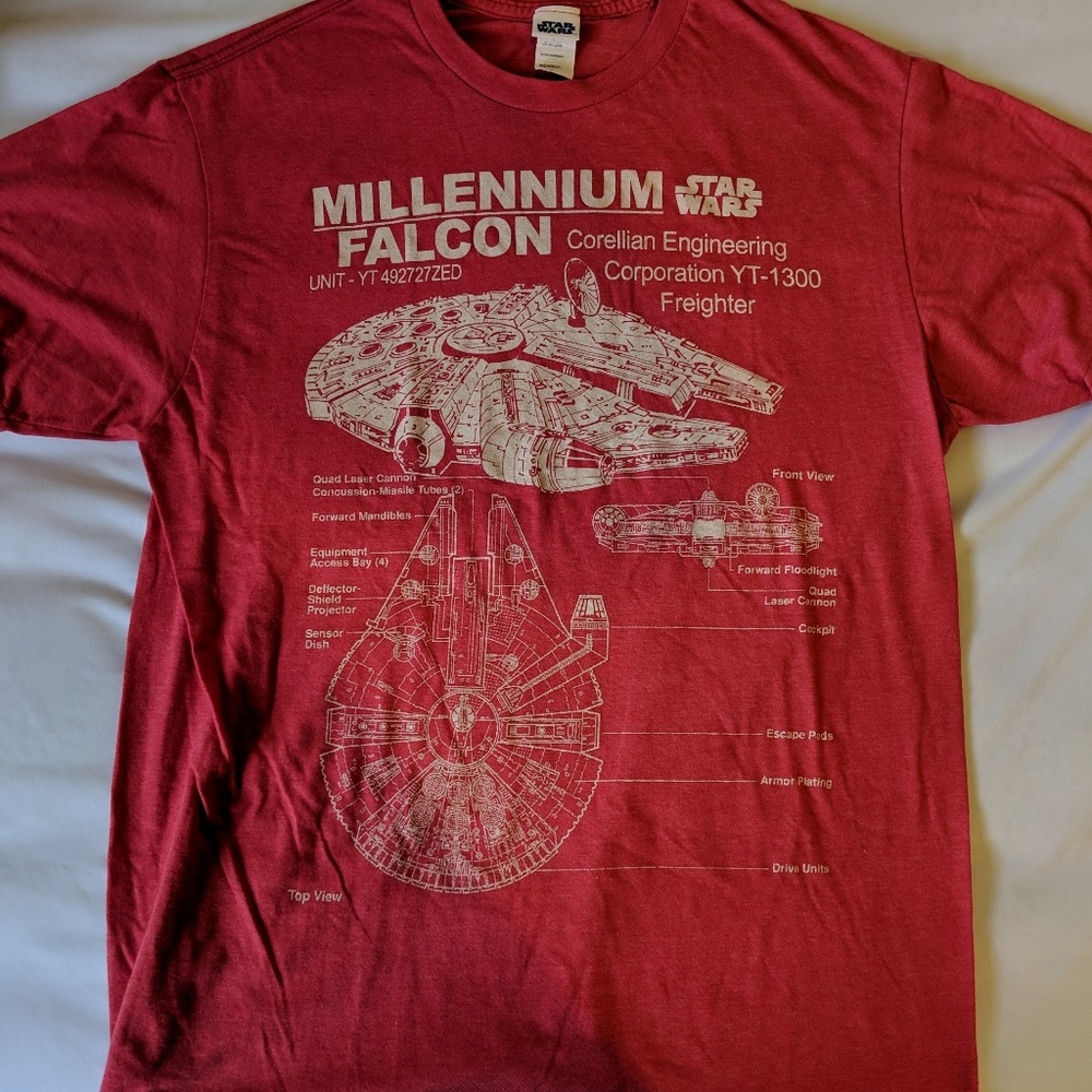 Retro Star Wars "Millennium Falcon" Graphic Tee